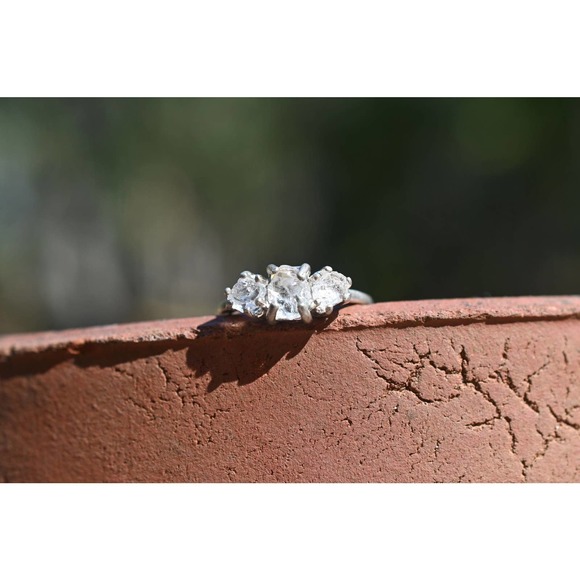 Engagement rings, raw diamond ring, raw stone ring, alternative engageme… - Picture 1 of 4